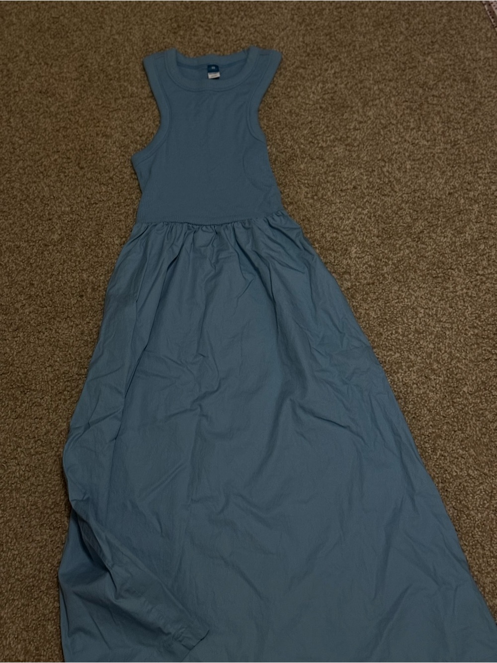 Old Navy Sleeveless Dusty Blue Maxi Dress